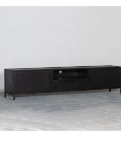 Trevor tv meubel industrieel zwart metaal 200cm/240cm