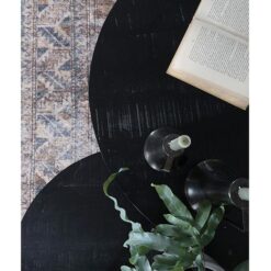 Salontafel industrieel Sven set van 2 zwart blad