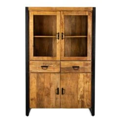 Britt vitrinekast industrieel 115cm