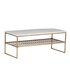 Salontafel Dian Marmer Wit Goud 90 cm