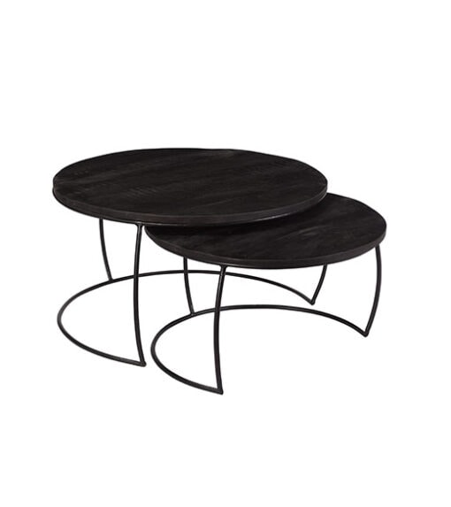 Salontafel Emma zwart set van 2