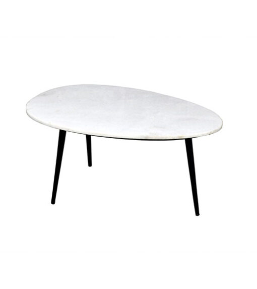 Salontafel Organic Marmer Wit Zwart 70cm