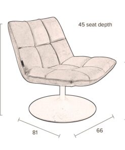 Dutchbone lounge fauteuil Bar vintage bruin