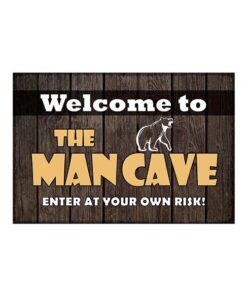 Welcome to the Mancave beer - metalen bord