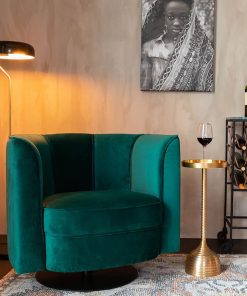 Dutchbone lounge fauteuil Flower groen
