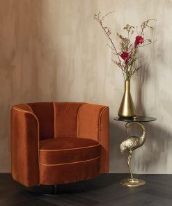Dutchbone lounge fauteuil Flower oranje