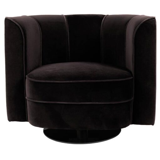 Dutchbone lounge fauteuil Flower zwart