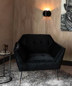 Kwestie Ritmisch of Dutchbone lounge fauteuil Kate zwart 