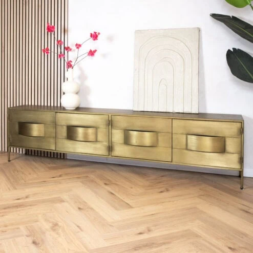 Loua tv meubel goud 170cm