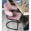 Dewi eetkamerstoel velvet oud roze