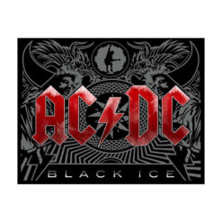 ACDC Black Ice rood - metalen bord