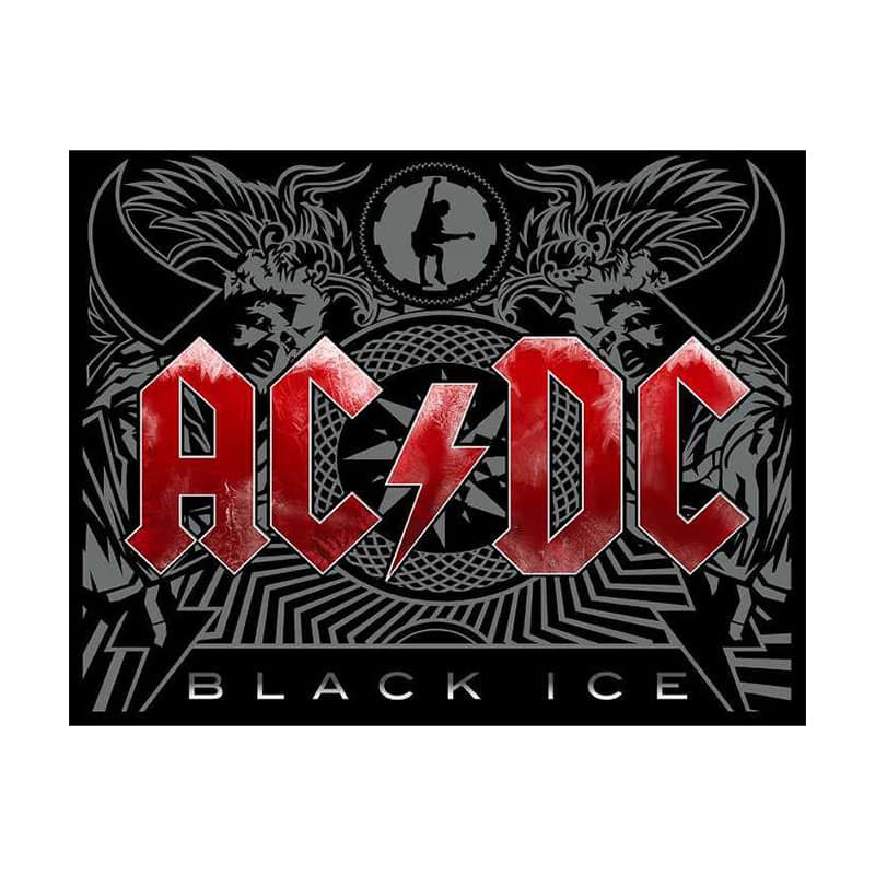 AC/DC Black Ice rood - metalen bord