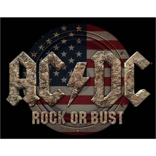 AC/DC Rock - metalen bord