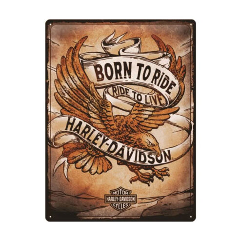 Harley Davidson Ride to Live - metalen bord