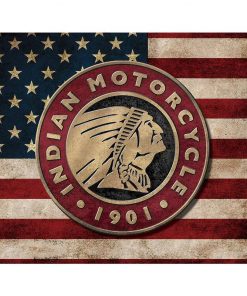 Indian Motorcycle - metalen bord