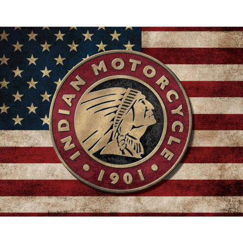 Indian Motorcycle - metalen bord