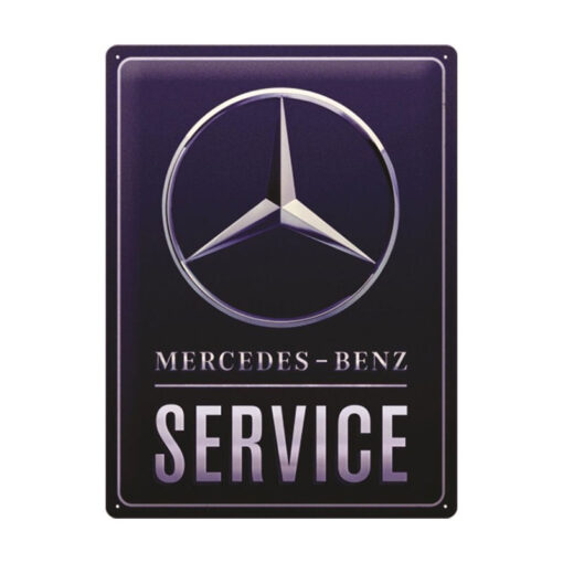 Mercedes Service blauw - metalen bord