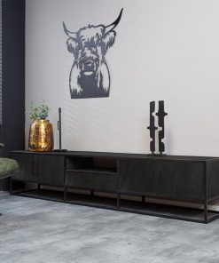 Morada tv meubel industrieel zwart 240cm