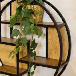 Orianna wandrek industrieel mangohout rond naturel 70cm