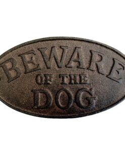 Beware of dog- metalen bord
