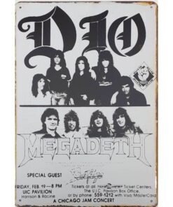 Dio Megadeath - metalen bord