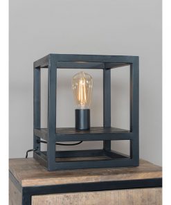Farrow 1-lichts tafellamp industrieel zwart