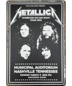 Metallica Tennessee - metalen bord