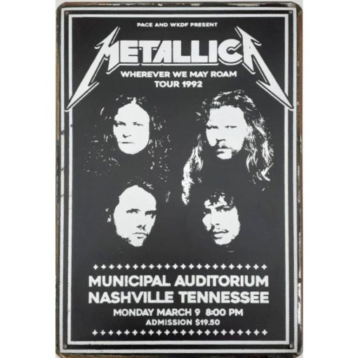 Metallica Tennessee - metalen bord