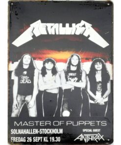 Metallica master of puppets - metalen bord