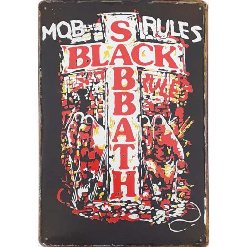 Mob Rules - metalen bord