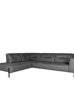 Bank Napoli Ottomane + 2.5-Zits Antraciet Microvezel