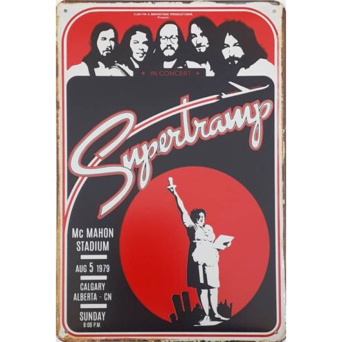 Supertramp in concert - metalen bord