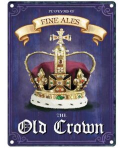 The Old Crown - metalen bord