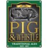 The Pig and Whistle - metalen bord