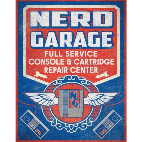 Nerd garage full service - metalen bord