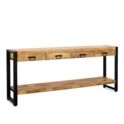 Britt sidetable industrieel mangohout 180cm