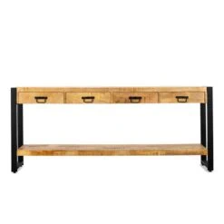 Britt sidetable industrieel mangohout 180cm