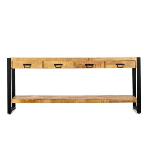 Britt sidetable industrieel mangohout 180cm