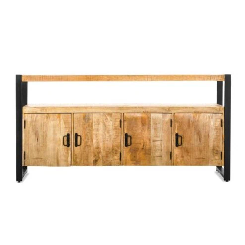 Dressoir mangohout Britt industrieel – 175cm