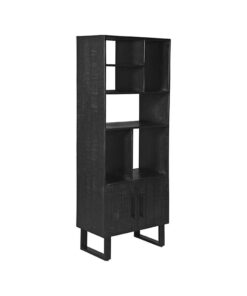 Haft boekenkast zwart mangohout 74cm
