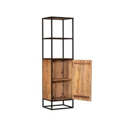 Morada boekenkast industrieel 1-deurs 55cm