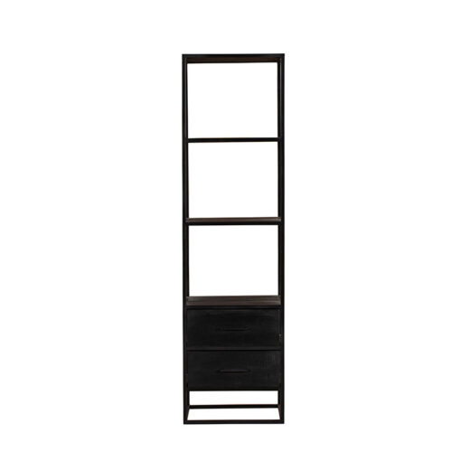 Morada boekenkast industrieel 2-lades 55cm zwart