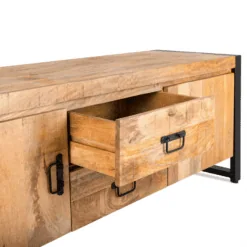 Britt tv meubel industrieel mangohout deur - 2 lades 150cm