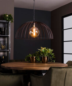 Capen 1-lichts hanglamp zwart/bruin