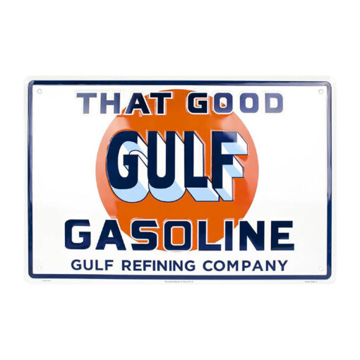 Gulf Gasoline Refining company - metalen bord