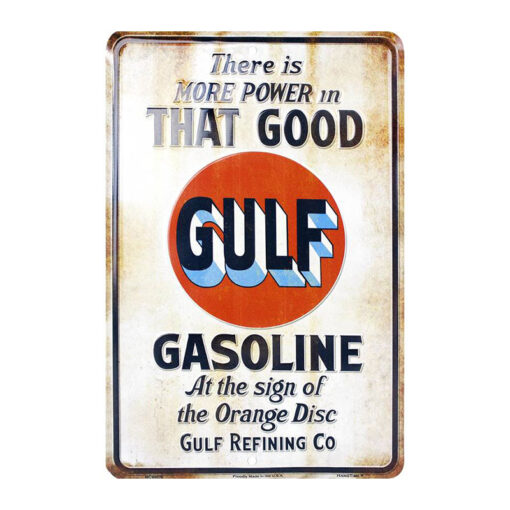 Gulf Gasoline Retro - metalen bord