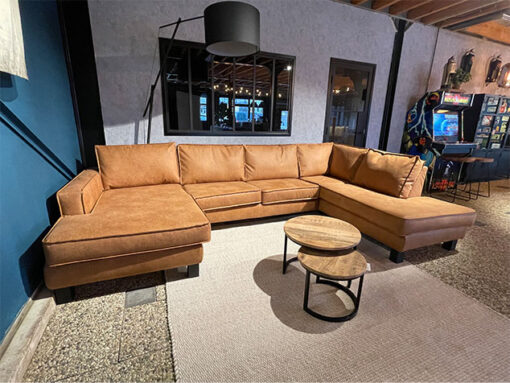 Ronny loungebank 3-zits met ottomane en verlengde sofa