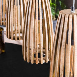 Mave 3-lichts hanglamp mangohout