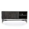 Eleonora tv meubel Isa 2-drs. donker grijs 130cm