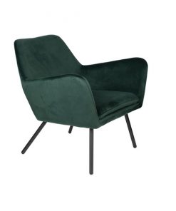 paniek garage kathedraal Birdson velvet fauteuil groen - NORI Living 